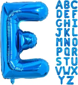 40 Inch Large Blue Letter E Foil Balloon â Giant Mylar Alphabet Balloon for 2026 Graduation Birthday Anniversary Party