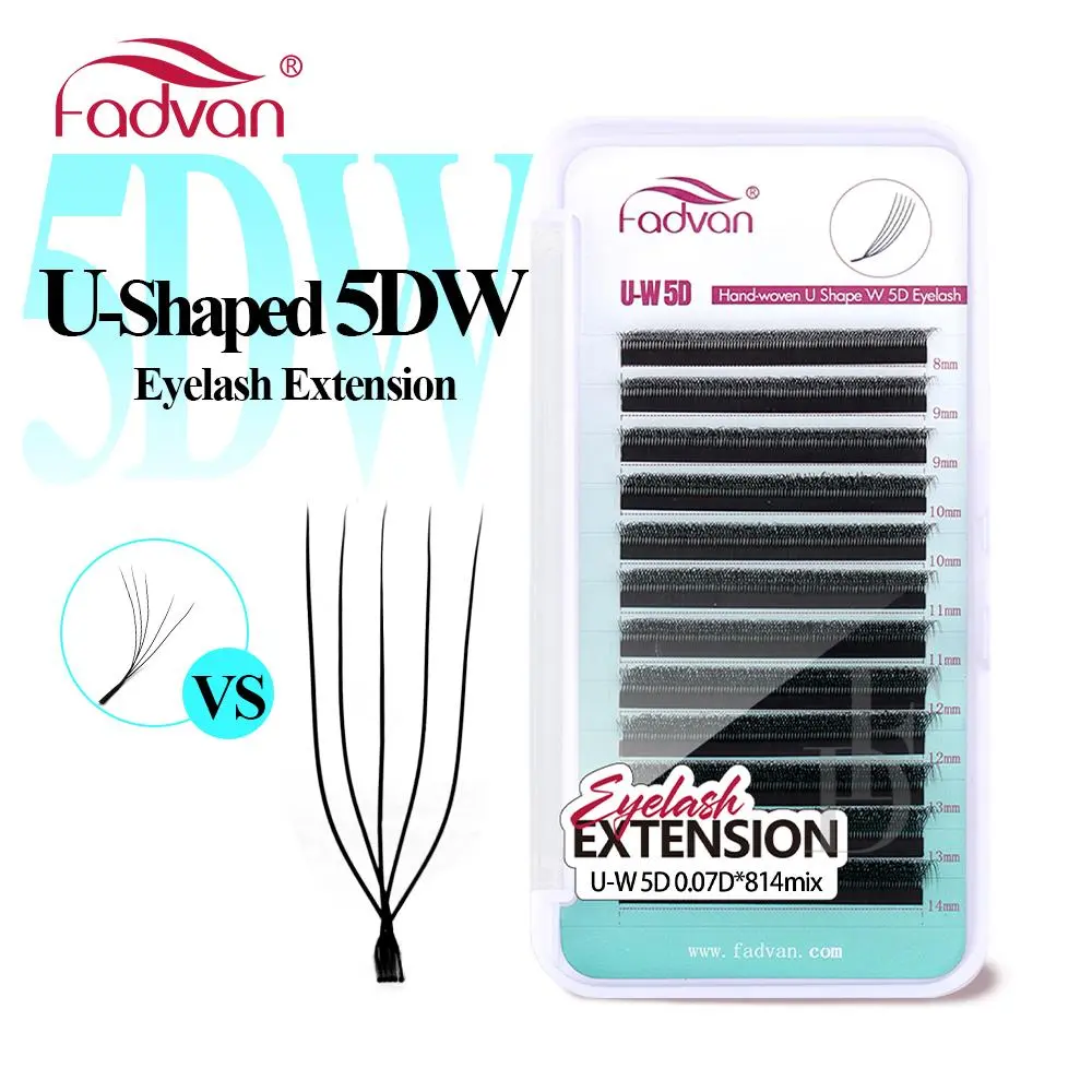 FADVAN U-shape 5D Eyelash Extension 5DW Lashes Natural Soft Volume Fox Mink Eyelashes Makeup Tools 2026 New