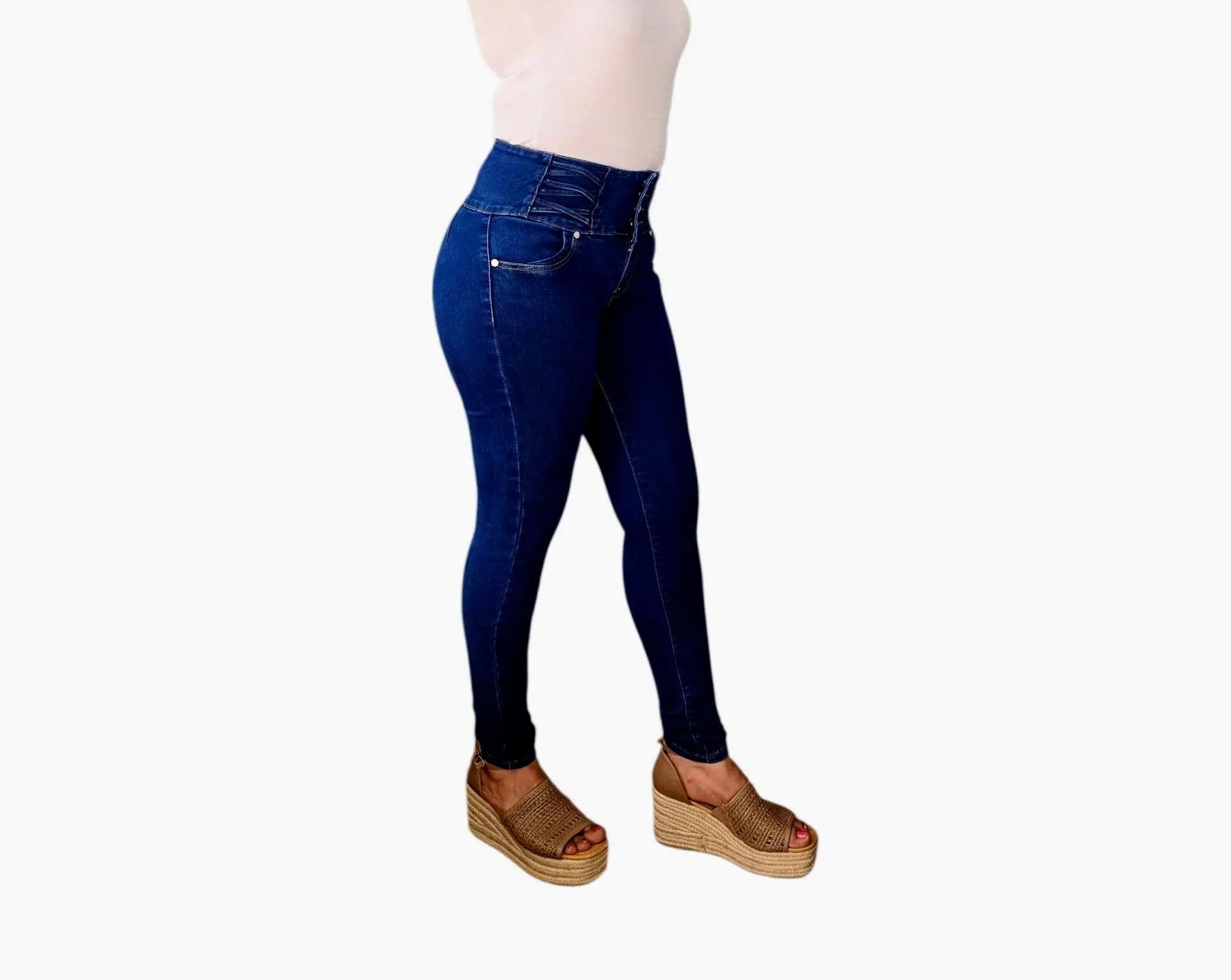 High-Waisted Denim Jeans for Women - Comfortable Fit with Classic Design