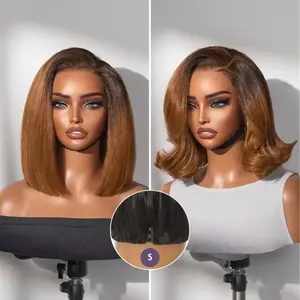 【LIVE】Luvme All-Day Comfort™ Wig Ombre Ginger Blunt Cut Bob Glueless Minimalist HD Lace Wig Pre-Cut Lace