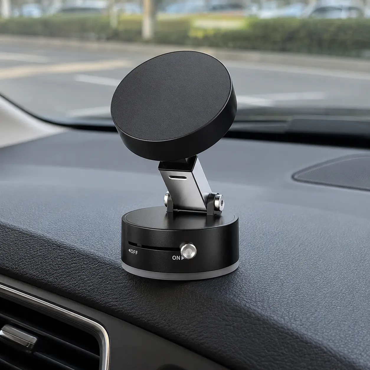 Magnetic Phone Holder, Vacuum Suction Cup Magnetic Phone Holder, Multifunctional Phone Stand for Home Office, Phone Accessories for iPhone & Android