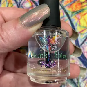 Glasswing Glaze Nail Polish Top Coat by Drunk Fairy Polish | A Fast Dry, Glossy, Non Polish-Shrinking, Non-Yellowing Clear Top Coat