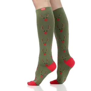 Rudy Cotton Knee-High Compression Socks Graduated Support for Circulation, Travel, Work & Athletic Use, Unisex