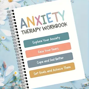 104 Pages A5 Anxiety Journal for Adults & Teens, Interactive Self-Reflection & Cbt Practice, Relaxation & Mental Health Tool