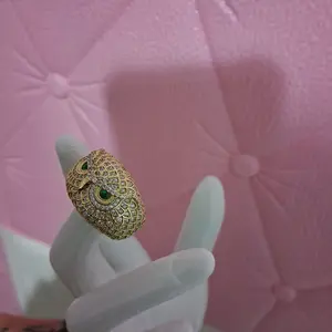 14k Gold Plated Owl Design Ring Size 9