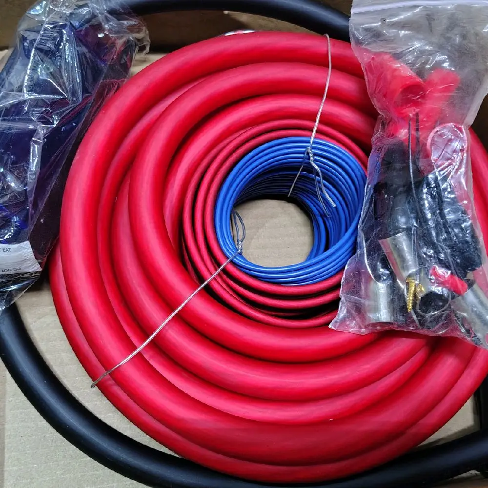 High Performance COMPLETE Oversized 0 GAUGE AMPLIFIER WIRING KIT (Red/Black)