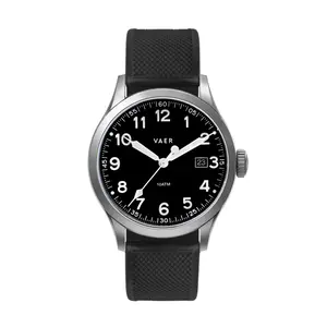 VAER S5 Calendar Field Black - 40mm Men's Field Watch, 100m Water-Resistant, Quartz Movement, Scratch Resistant Sapphire Crystal