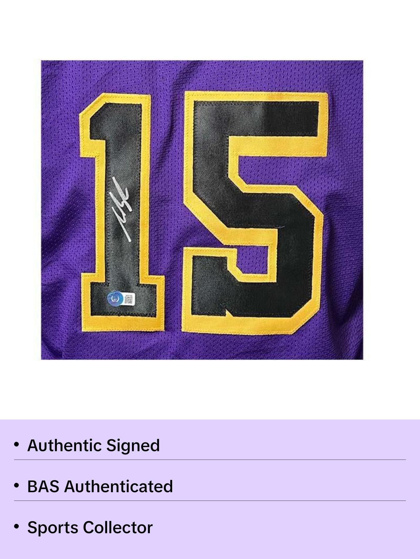 Austin Reaves Signed Custom Los Angeles Purple Basketball jersey Beckett