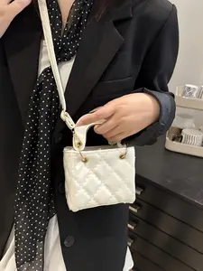 Elegant Mini Bag, Versatile PU Leather Diamond Pattern Handbag, Shaped Small Bag, Fashion Shoulder Crossbody Bag, Fashionable Crossbody Bag, Cross Body Bags