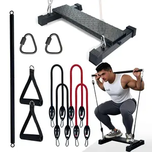 Multifunctional Steel Calf Raise Bar, Wide Standing Calf Raise Block for Calves Stretching, Foot Stretch Platform, Anti-Slip Squat Machine for Home Gym Workout
