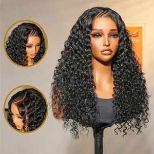 [New Upgrade ] Boifit Human Hair Pre-Everything Glueless 13x6 HD Lace Frontal Wig  Pre Braided Deep Wave Wig Hairstyle-Ready & Go Wig