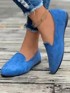 Cute Stylish Pointed Low Heel Flat Shoes for Women, Soft and Comfortable Work Shoes, Lightweight and Fashionable for All Seasons