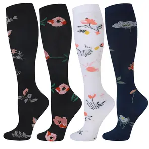 ISUNIE Compression Knee High Socks for Women & Men, Muscle Support & Recovery Support for Running, Training, Climbing, Hiking & Outdoor Sports