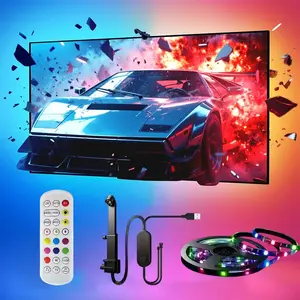 1pc LED TV Backlight Strip with Ar Color Sensor, RGB Atmosphere Light, RGB Ambient Lighting for 65-85 Inch Screens, Ideal for Gaming Room & Home Cinema