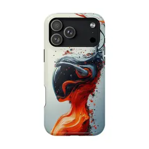 Interdimensional Traveler Orange Liquid Paint Astronaut Phone Case for iPhone  – Lifetime Warranty PhoneIn434