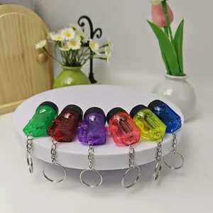 6pcs Mini LED Keychain Flashlight, Christmas Gift, Festive Gifts, New Year Present, Party Favors, Battery Operated, Holiday Gifts