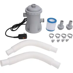 Swimming Pool Pump, 330 GPH Above Ground Pool Pump System, Inflatable Pool Pump with Cartridge, Efficient Circulation & Low Noise