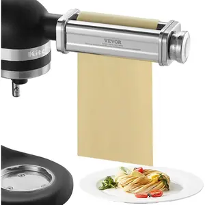 VEVOR Pasta Maker Attachment for KitchenAid Stand Mixer, 3 in 1 Pasta Attachments Including Pasta Roller, Spaghetti Fettuccine Cutter and Cleaning Brush, Pasta Machine Attachment Accessories for KAVEVOR Super Brand Day