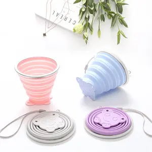 2026 New Cartoon Collapsible Cup, portable and lightweight telescopic design. Foldable travel water cup, perfect for outdoor, travel and daily mouthwash use.