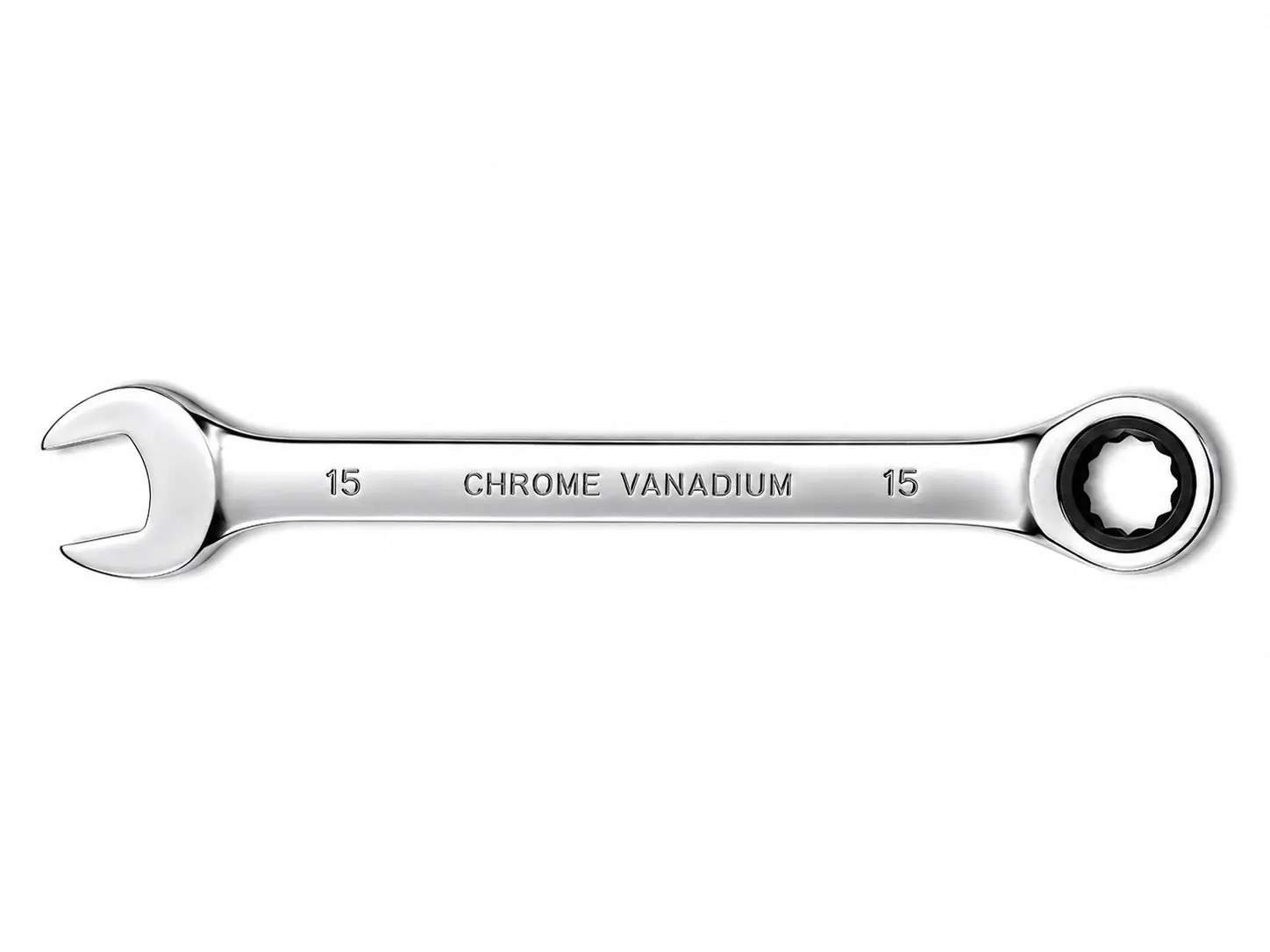 15mm Ratcheting Chrome Vanadium Combination Wrench CRV Metric Hand Tool