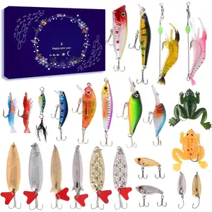 Fishing Advent Calendar 2026 – 24-Day Fishing Lure Set,  Men, Boys, Dads, and Fishermen – Freshwater and Saltwater Fishing GEA