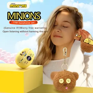 Minions Wireless Earbuds with Cute Bear Case – Compact, Comfortable, and High-Quality Sound for Everyday Use & Travel – Perfect Gift for Fans