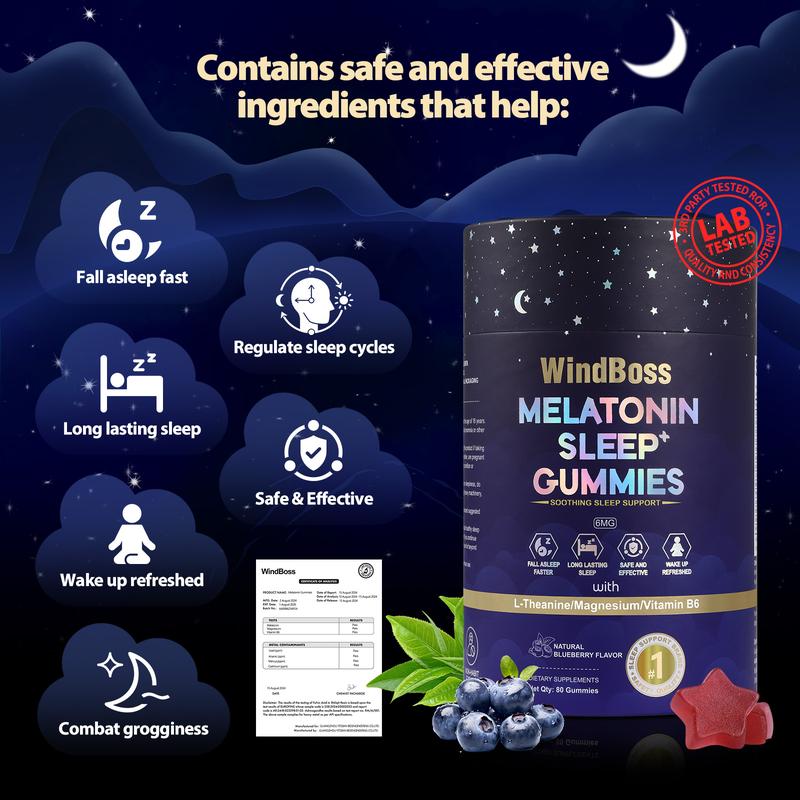 【30 Minutes to Sleep】-Magic Sleep Gummies, Individual Packing, Sasy to Carry, More Hygienic, Effective within 30 Minutes