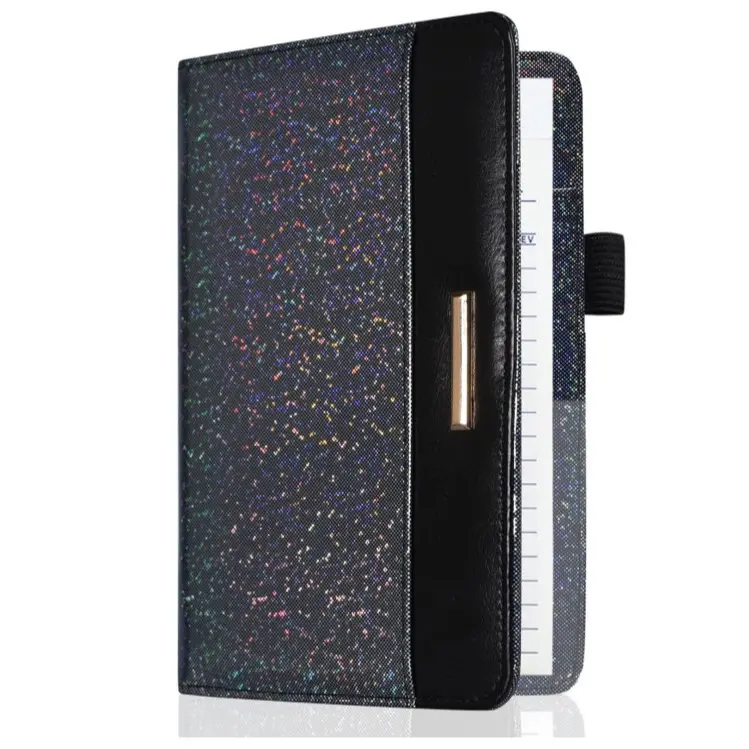 Server Book for Waitress Leather Books Organizer with Zipper Pocket Cute Waiter Wallet with Elastic Band Closure