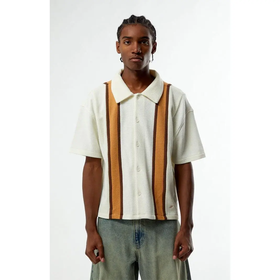 Pacsun Men's Cream Sloan Textured Camp Shirt