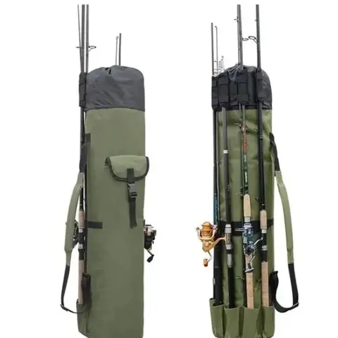 Multifunctional Fishing Pole Bag, Lightweight Portable Organizer Bag for Fishing Tools, Outdoor Fishing Accessory