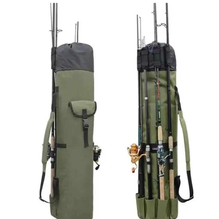 Multifunctional Fishing Pole Bag, Lightweight Portable Organizer Bag for Fishing Tools, Outdoor Fishing Accessory