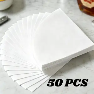 Fryer Oil Filter (50 Pack), Cooking Oil Filter, Maple Syrup Filter, Non-Woven Frying Oil Filter for Cooking Oil, Maple Syrup, Grease & Beeswax, Fryer Filter for Restaurant, Cafe, Food Truck