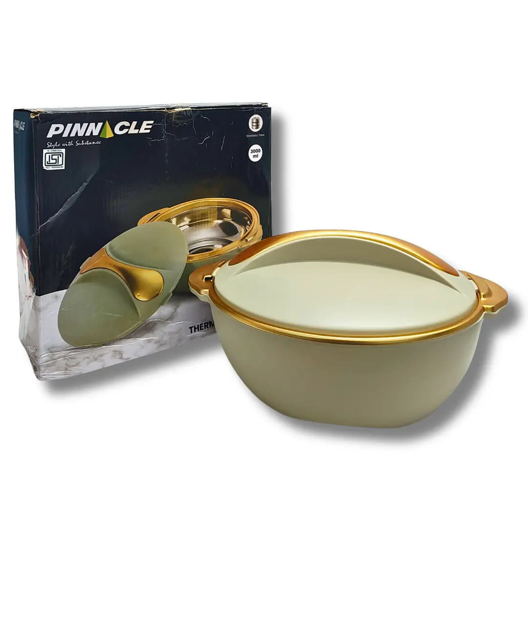 Pinnacle Insulated Casserole 3000ml (3L) Stainless Steel Thermal Food Serving Container