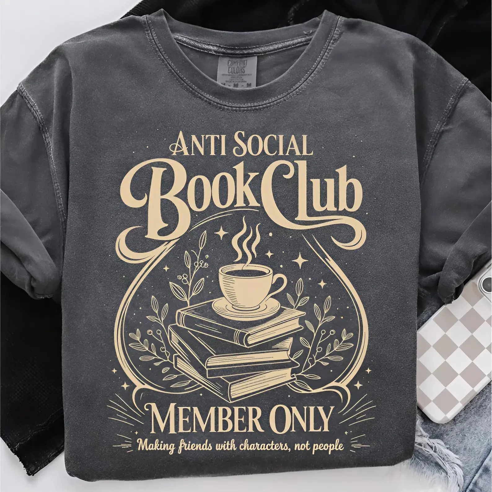 Comfort colors Anti Social Book Club shirt, Librarian tee, Book Lover Gift, Bookish tshirt, Book Lover shirts, Reading tees, Anti Social Shirt