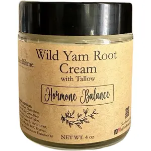 Wild Yam Cream for Hormone Balance, 4 OZ Organic Wild Yam Cream for Women PMS & Menopause Relief, Unscented Hypoallergenic Wild Yam Cream Balm for All Skin