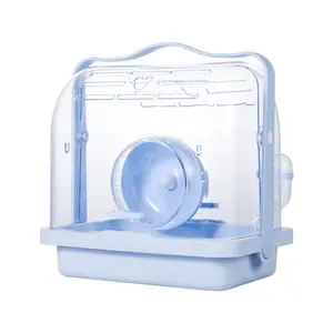 Mini and Moe Crystal Travel Cage For Hamsters-Outdoor Travel Hamster Carrier