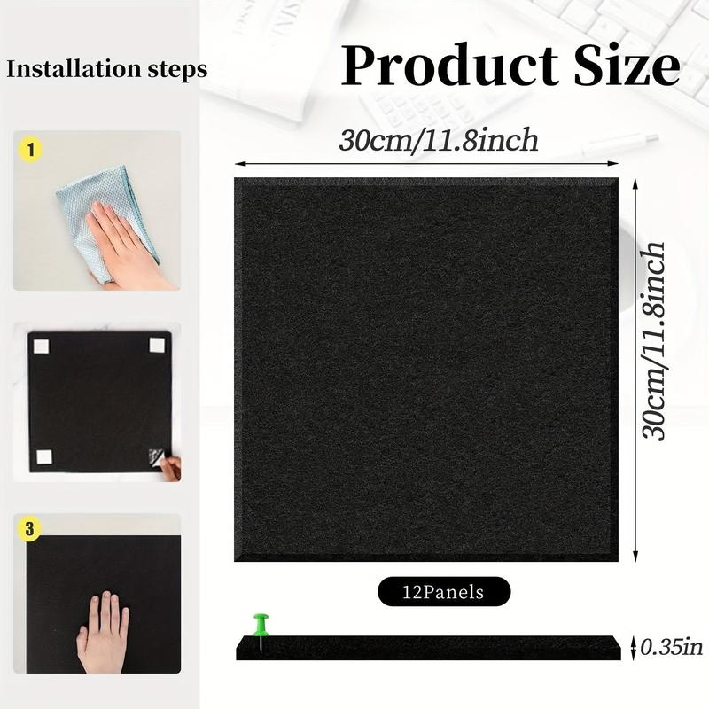 Large Cork Board 36" x 24", 6 Pack Felt Bulletin Board with 30 Pushpins, Cork Boards Alternative with Self-Adhesive Strips, Felt Wall Tiles Pin Boards for Walls Office Home School Decor-Dark Gray girl room accessories kitchen decor kitchen decor sets