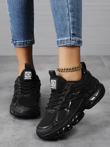 2026 New Women's Colorblock Air Cushion Training Shoes, Athletic Workout Sneakers, Breathable Mesh, Shock Absorption, Anti-Slip, All Season Casual Sneakers
