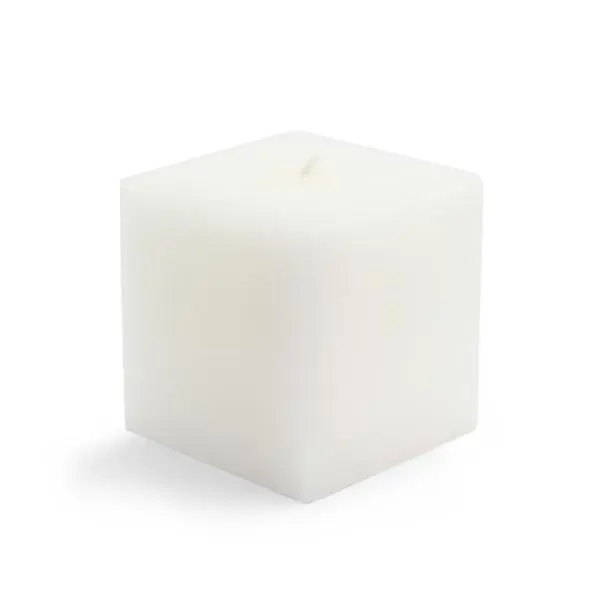 Zest Candle CPZ-125-12 3 x 3 in. White Square Pillar Candles -12pcs-Case- Bulk