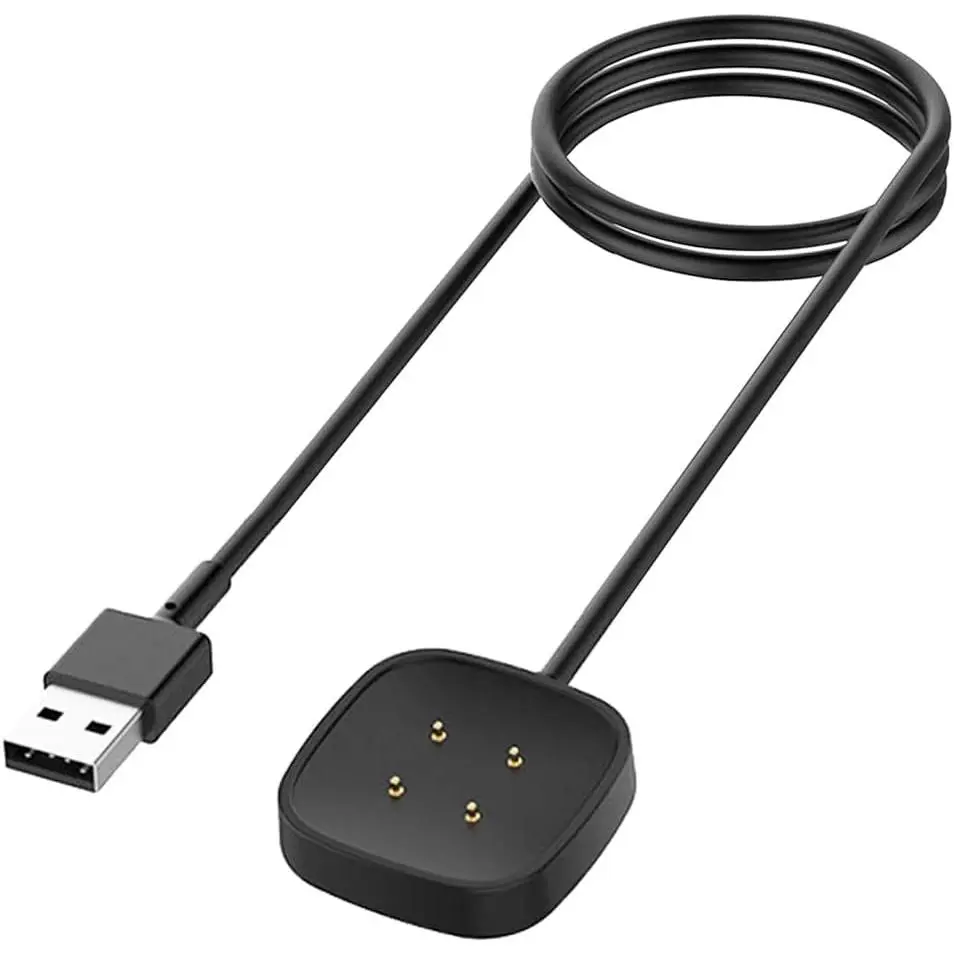 Charger for Fitbit Sense/Sense 2/Versa 3/Versa 4, Replacement Charging Cable Cord Magnetic Dock Stand for Fitbit Sense 1/2, Versa 3/4 Smartwatch
