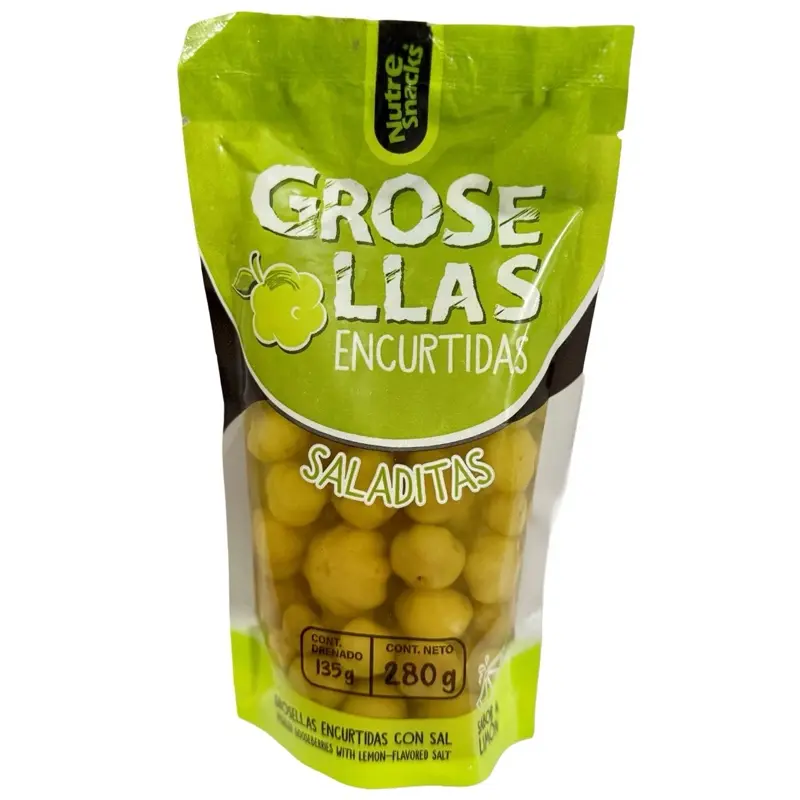 Nutresnacks grosellas encurtidas sabor a limon 280g