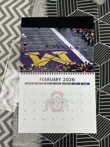 Ohi Sa Football Spirit 2026 Wall Calendar, Gameday Mascot Fan Gift College Football Inspired Monthly Calendar, Team Pride Photo Art Decor Perfect Holiday Present for Sports Lovers