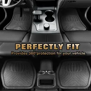 4pcs All Season Floor Mats for Cars, Fit For Nissan /Honda /Civic /CRV /Hrv /Kia /Sorento /Toyota /Corolla /4Runner /Camry /Hyundai /Mazda