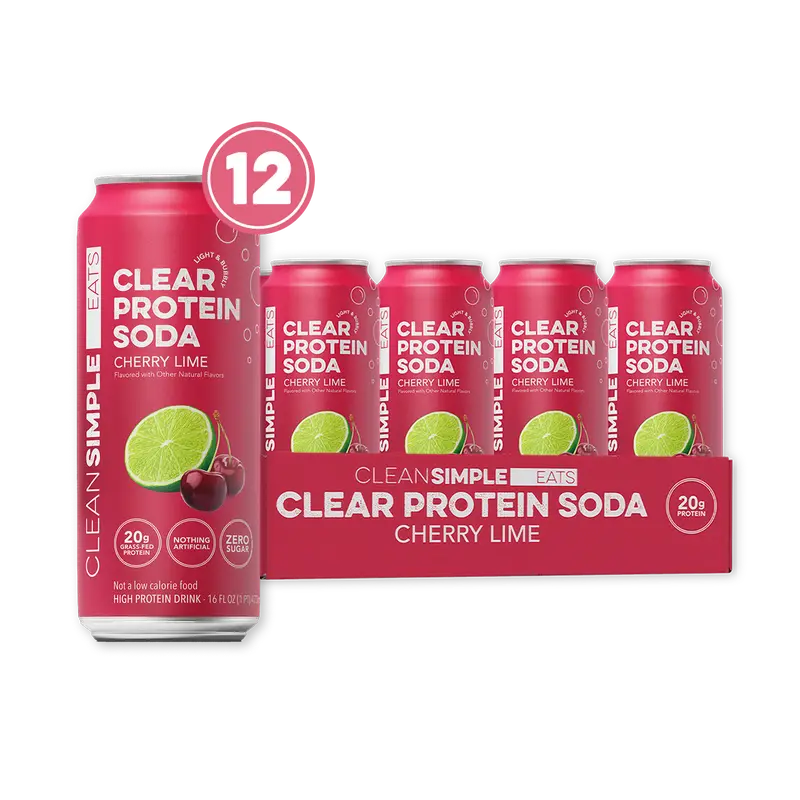 Clear Protein Soda: Cherry Lime (16oz | 12 Pack)