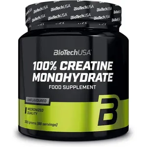 Biotech 100% Creatine Monohydrate Powder – Pure Creatine for Muscle Strength, Performance & Recovery, 0.661 lb