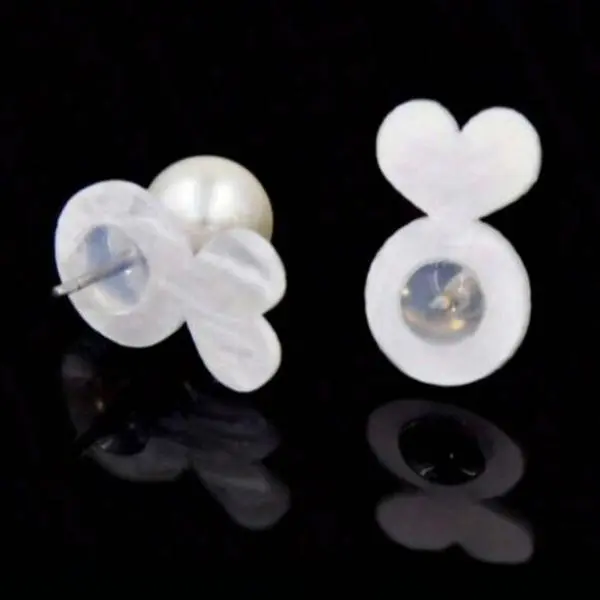 10PCS Silicone Earring Lifters, Heart-Shaped Earring Backings, Ultra-Light Invisible Support Pad for Preventing Ear Lobe from Drooping, Jewelry Lifter for Studs and Dangle Earrings, Fashionable Jewelry Accessories