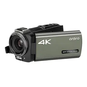 ORDRO AX65 4K Video Camera Camcorder WiFi UHD 3.5" IPS Touch Screen HD 1080P 60FPS 12x Optical Zoom Vlogging Camera with SONY CMOS Sensor Face Detection Time-lapse Video Camera for Live Streaming - Equipment