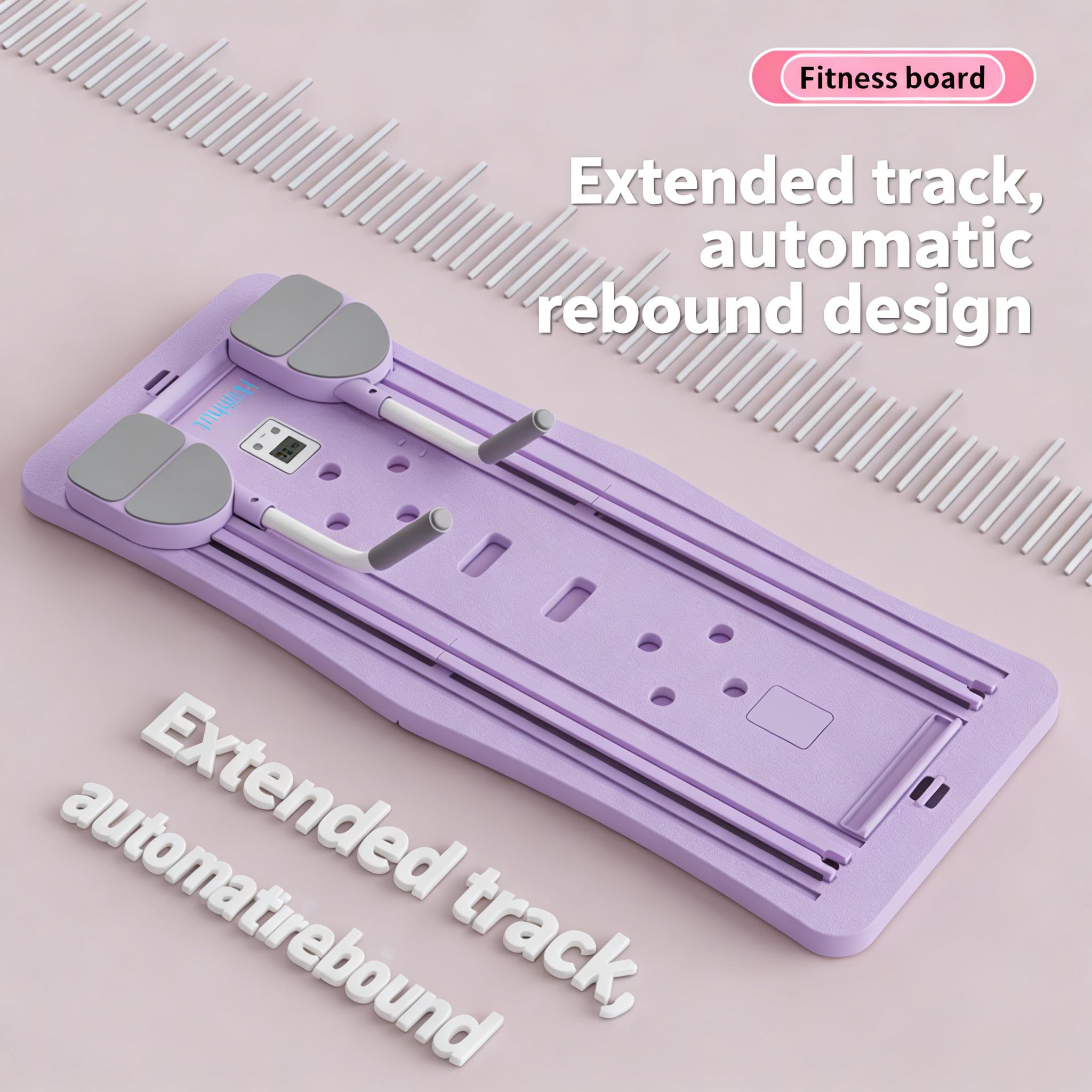 4 in 1 Foldable Pilates Reformer Board, Multi-Purpose Pilates Sliding Board for Home Full Body Workout