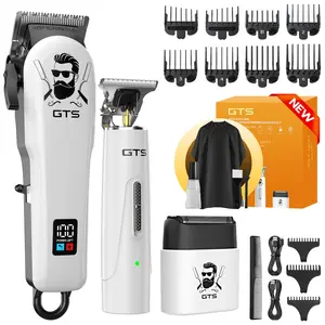 GTSPRO Clippers and Trimmers Set, Hair Clippers for Men, Barber Clippers, Electric Hair Trimmer with Box, Gifts for Men White