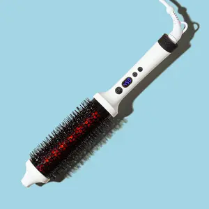 LONG BARREL INFRARED THERMAL BRUSH for Frizz-Free, Red Light for Less Damage, Extended Barrel for Long Hair LONG BARREL INFRARED THERMAL BRUSH for Frizz-Free, Red Light for Less Damage, Extended Barrel for Long Hair